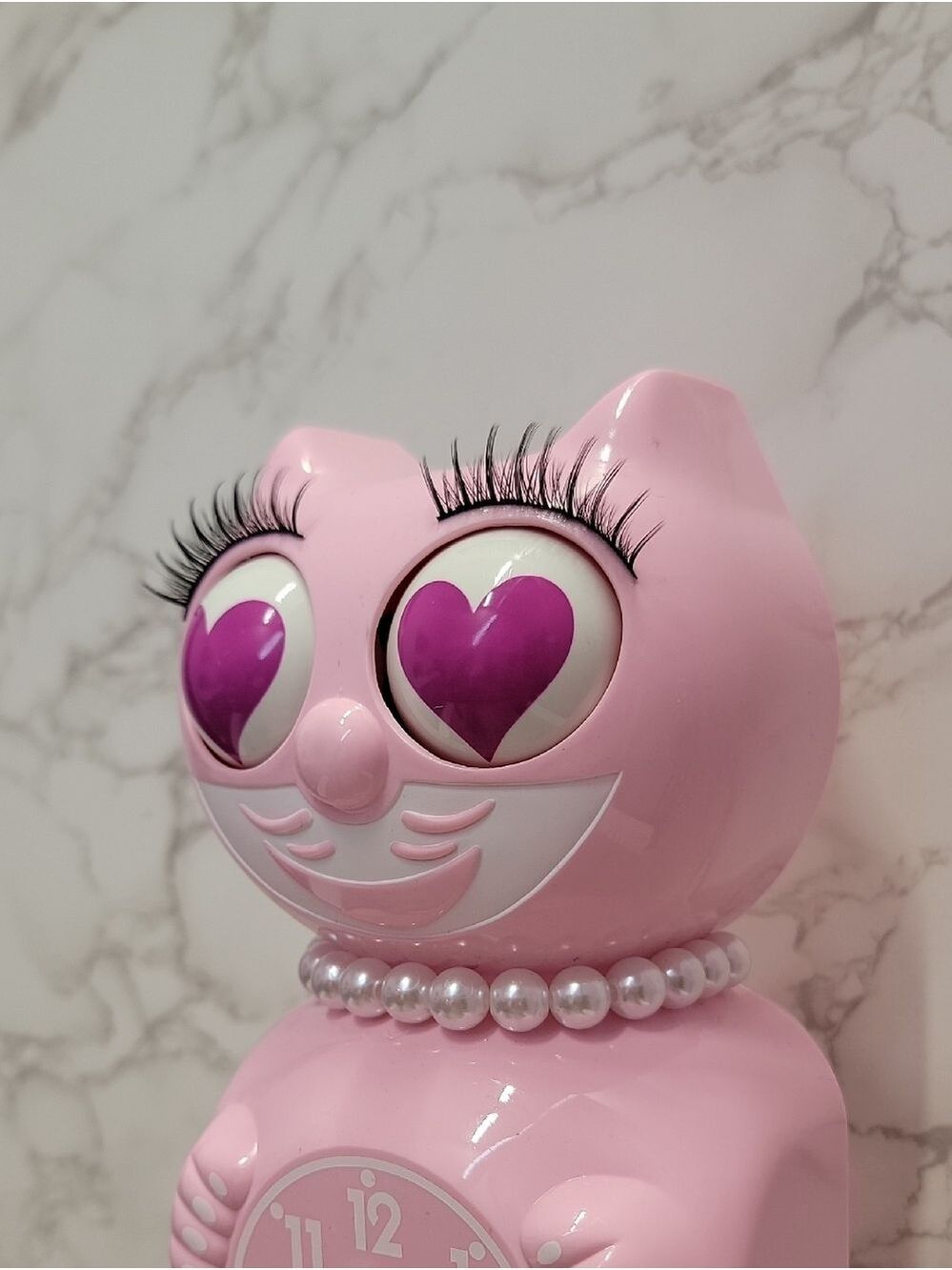 Rare Bubblegum Lady Kit-Cat Klock clock with Magenta Heart eyes Limited Edition - Picture 4 of 9